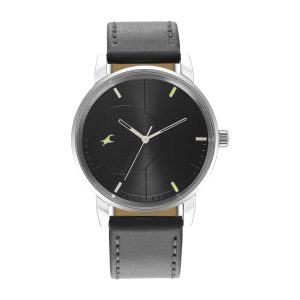 Fastrack Stunners 3278SL01 – Black Dial Leather Strap Watch for Men