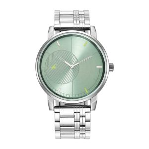 Fastrack Stunners 3278SM01 – Green Dial Metal Strap Watch for Guys