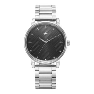 Fastrack Stunners 3278SM05 – Black Dial Metal Strap Watch for Men