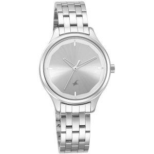 Fastrack Stunners 6248SM01 – Silver Dial Metal Strap Watch for Girls